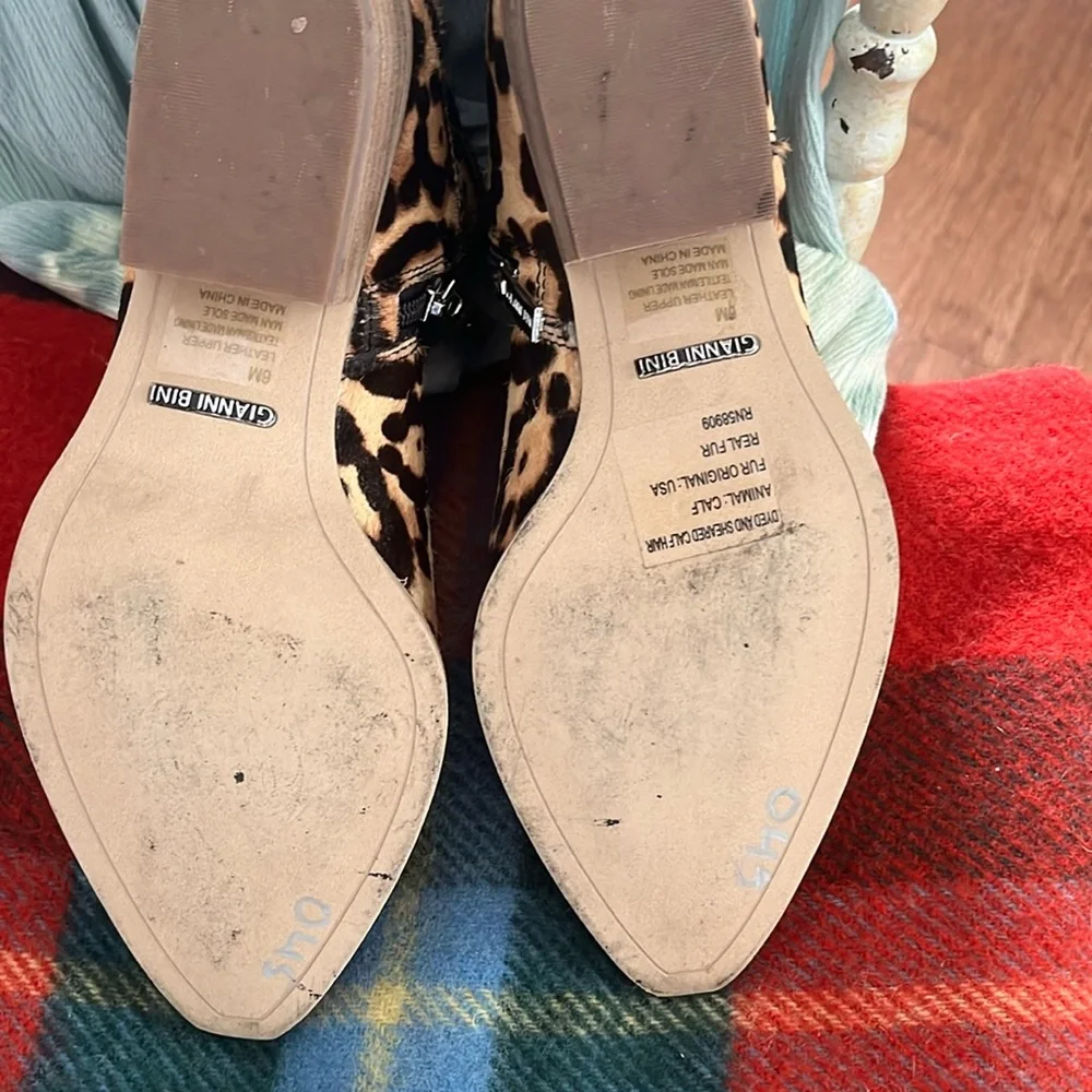 🐆GIANNI BINI STUDDED LEOPARD BOOTIES